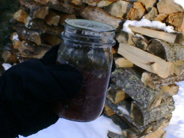 We get to split the venison. Venison meat is a common gift in the cold north woods.