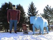 Bemidji, Minnesota. Home of Paul Bunyan and Babe the Blue Ox.